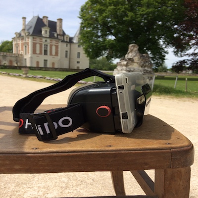 3D lunettes et fond de chateau selles sur cher 3D lunettes et fond de chateau selles sur cher