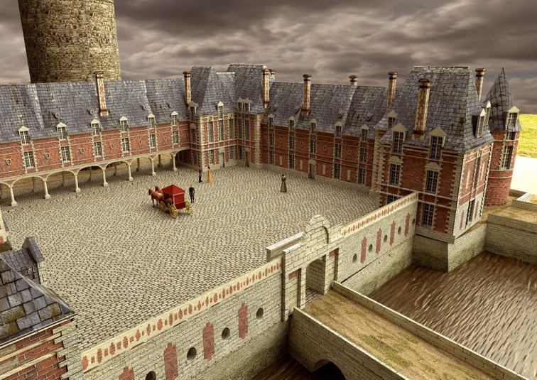 bethune-modelise-visite-3D Château de Selles sur Cher modélisé pour la visite 3D