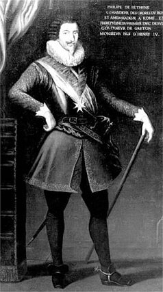 Portrait de Philippe de Béthune, en pied, que l'on peut voir dans le Pavillon Béthune.